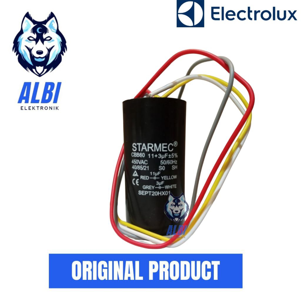 Kapasitor mesin cuci dua tabung Electrolux - Capasitor mesin cuci dua tabung Electrolux