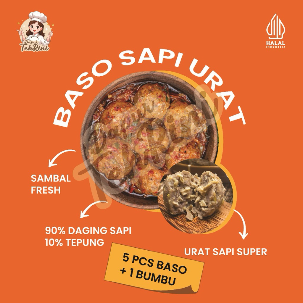 

BASO URAT SAPI ASLI FROZEN 1 PACK ISI 5 PCS INCLUDE BUMBU SAMBAL