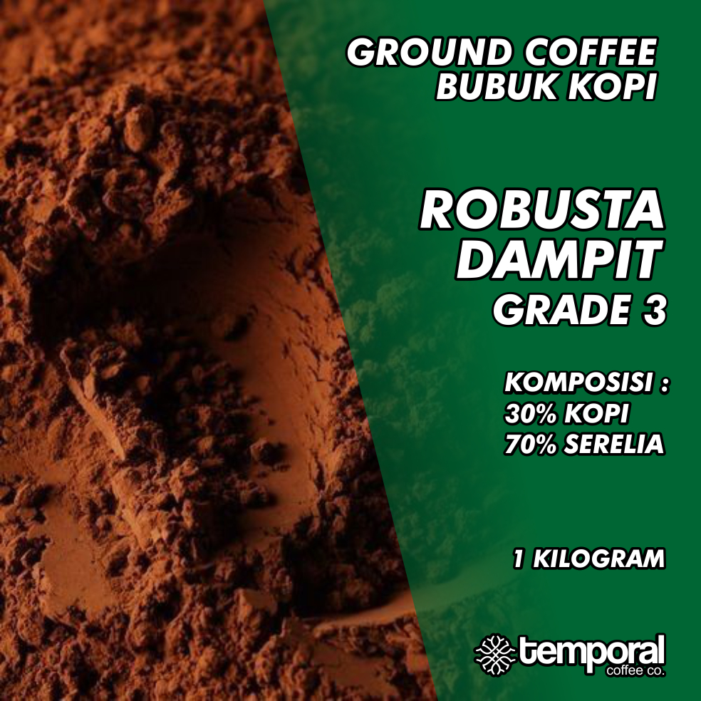 

Kopi Bubuk Robusta Dampit Grade 3 1kg | Temporal Coffee Company
