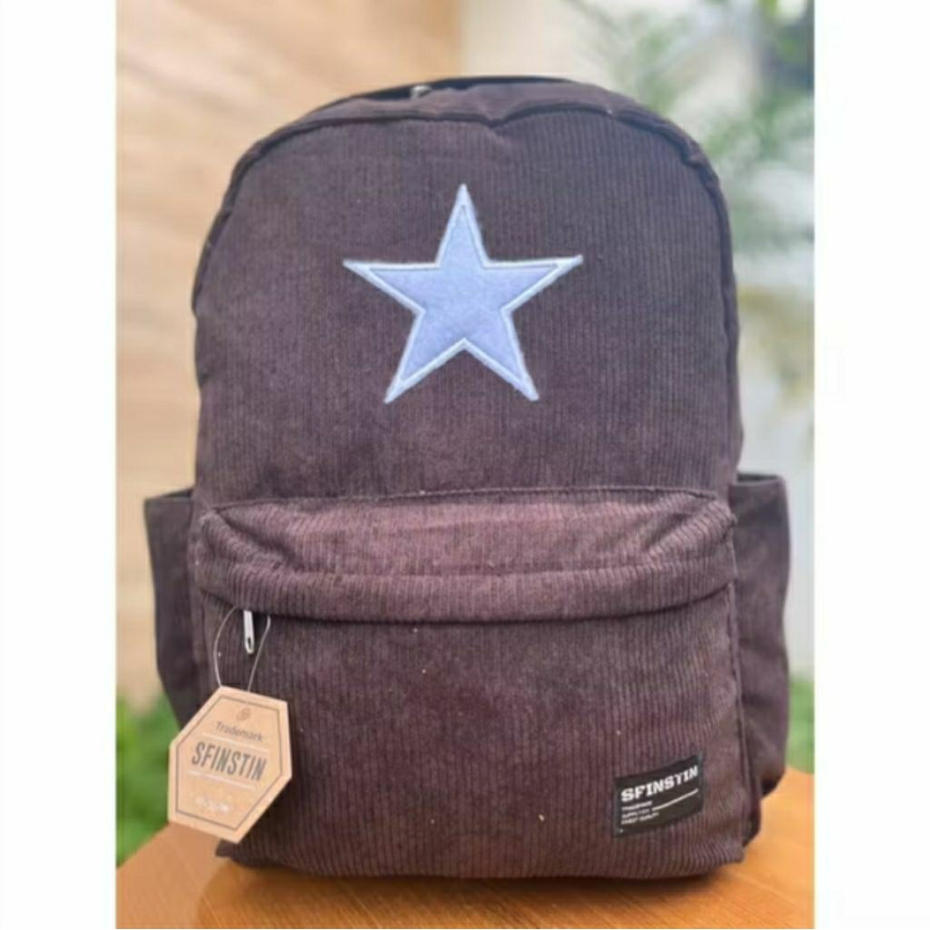 tas ransel corduroy pria