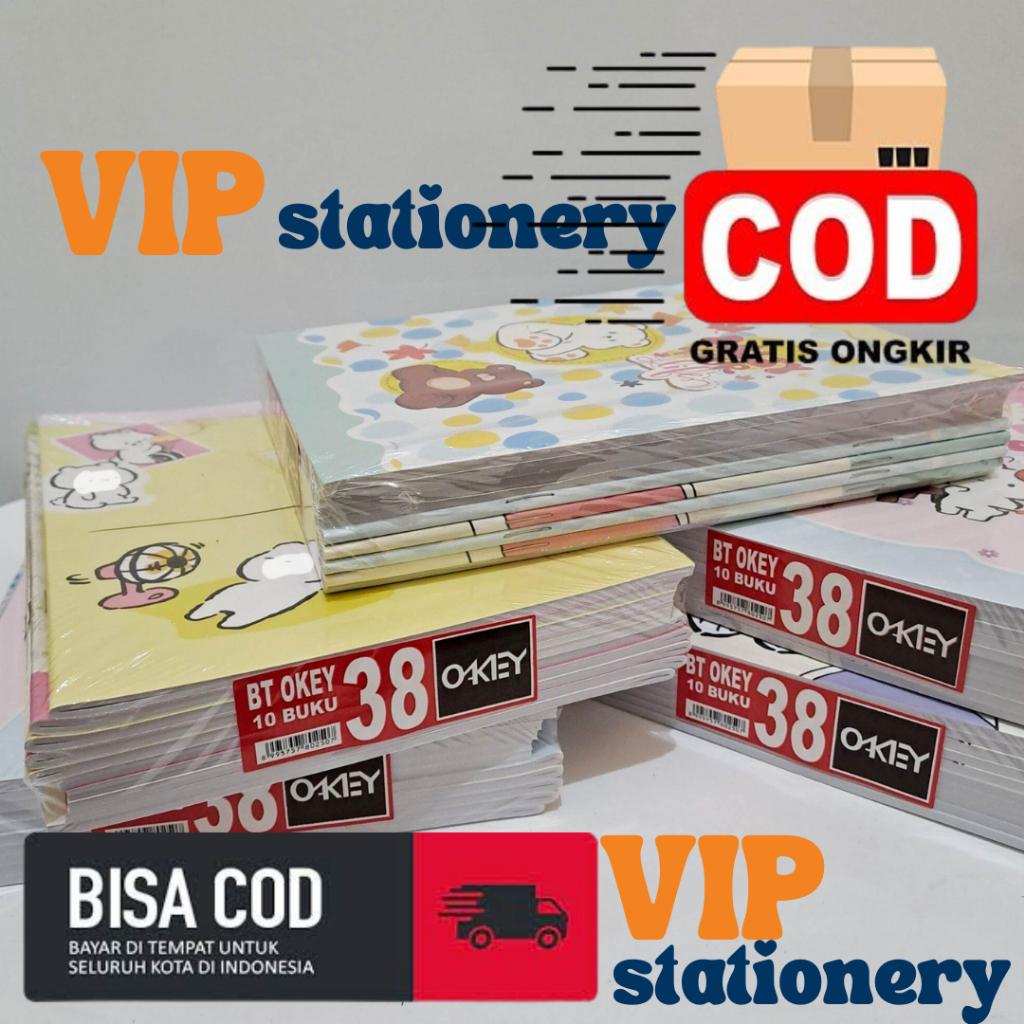 

1 Pack Okey Buku Tulis 38 Lembar (10) BUKU TULIS OKEY 38 LEMBAR / BUKU TULIS OKEY 38 LEMBAR
