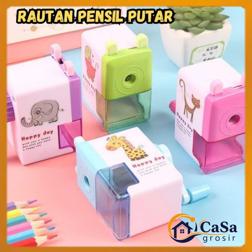

Rautan Meja Putar Serutan Pensil Anak Karakter Imut Lucu Unik /Perlengkapan Sekolah Anak Best Seller