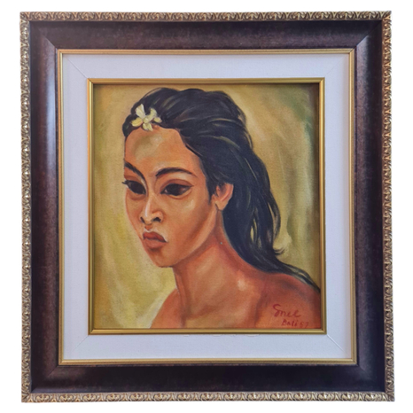 Lukisan Gadis Ningrat Bali Karya Han Snel 1957