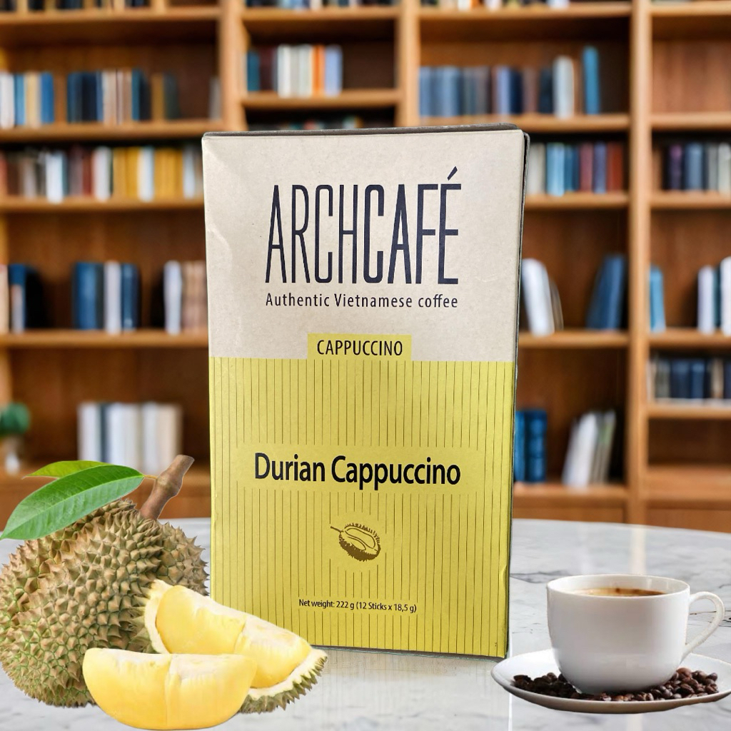 

Kopi Durian Cappuccino Viral 1 Sachet (18.5gr) – Authentic Vietnamese Coffee ARCHCAFÉ