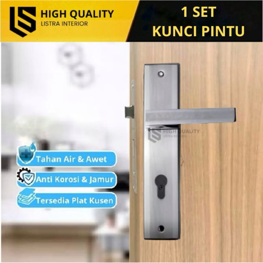 Kunci Pintu Handle Pintu Rumah Selot Lengkap Gagang Fullset Besar