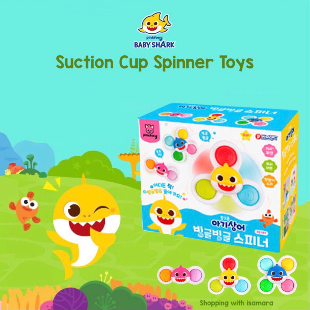 Pinkfong Baby Shark Suction Cup Spinner Toys