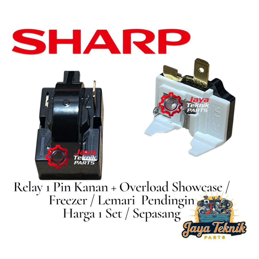 Set Relay Ptc Overload Showcase Sharp / freezer / Lemari Pendingin