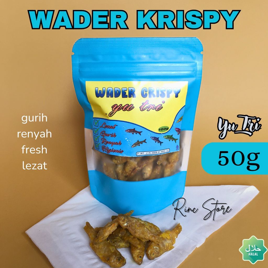 

Promo Keripik Wader Crispy Cemilan Asin Gurih Enak ikan sungai Goreng 50g baby fish lauk fresh halal