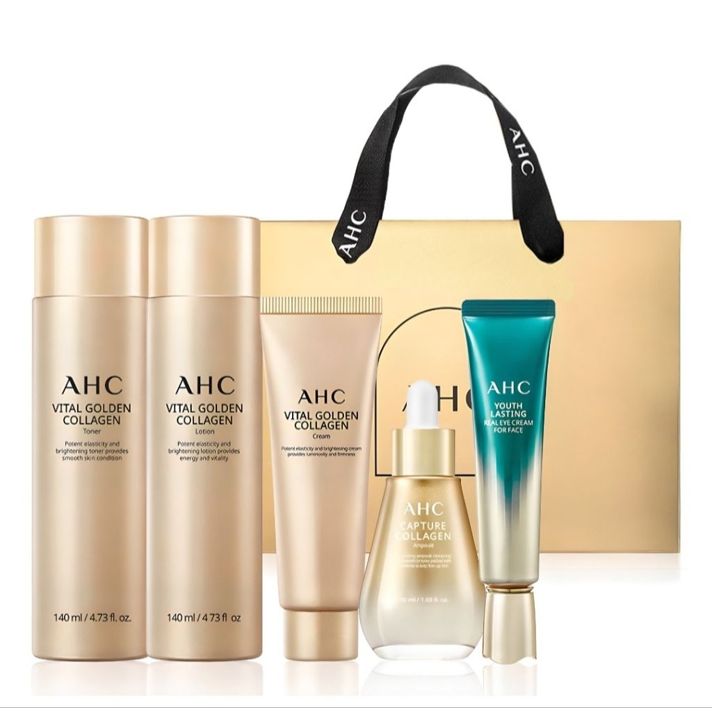 [100% Original Korean]AHC Vital Golden Collagen Youth Total Skincare 5 Set