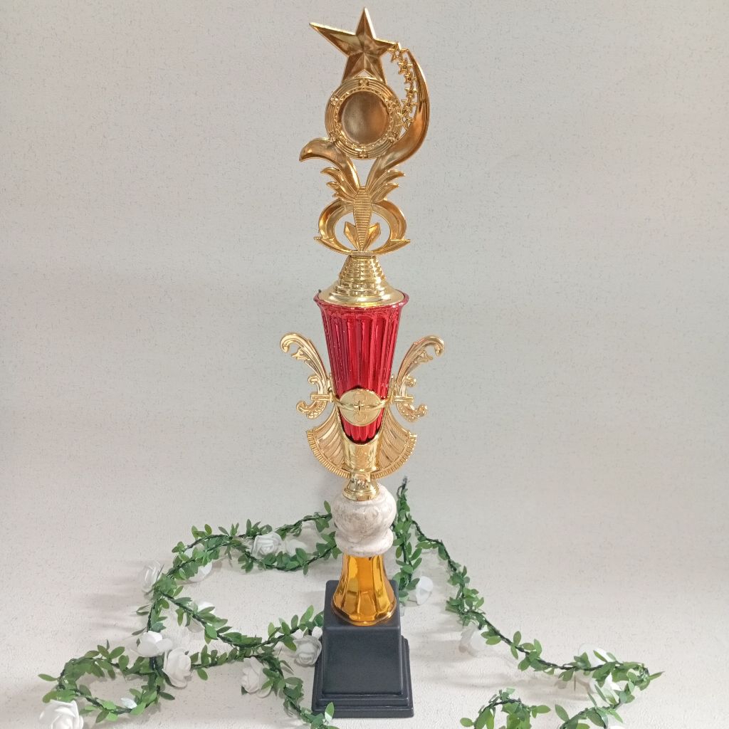 PIALA SATUAN CK IMPORT BESAR KOMBINASI MARMER GUCI 5 CM | PIALA MURAH PIALA TINGGI | PIALA LOMBA MTQ