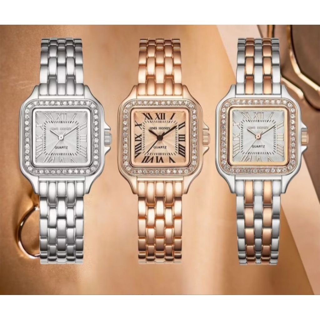JHW 56 Jam Tangan Wanita Elegan Jims Honey Stainless steel - Rose Gold 