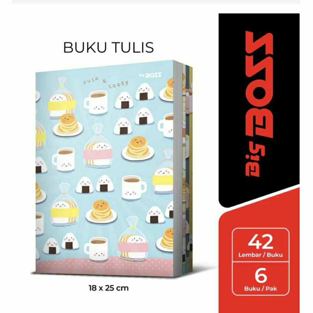 

BUKU TULIS BIG BOSS 42 LEMBAR (1 PACK ISI 6 PCS) UKURAN BESAR