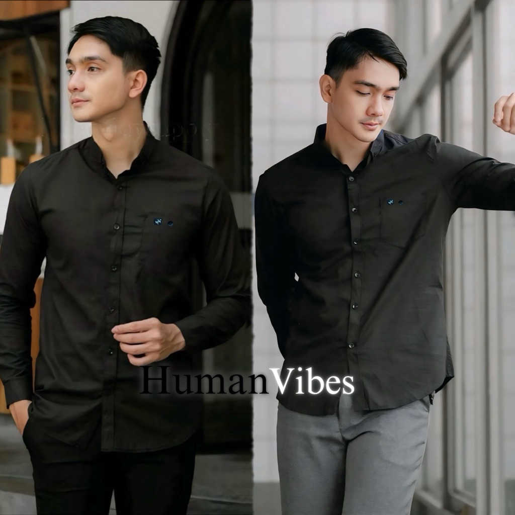 Kemeja Formal Casuak Pria Lengan Panjang AZWR Original Premium Quality Kemeja Pria Terbaru Elegan