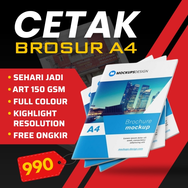 

Cetak Flyer Brosur A4 cm/ Print Brosur Leaflet / Cetak Flyer Art Paper 150 gsm Termurah