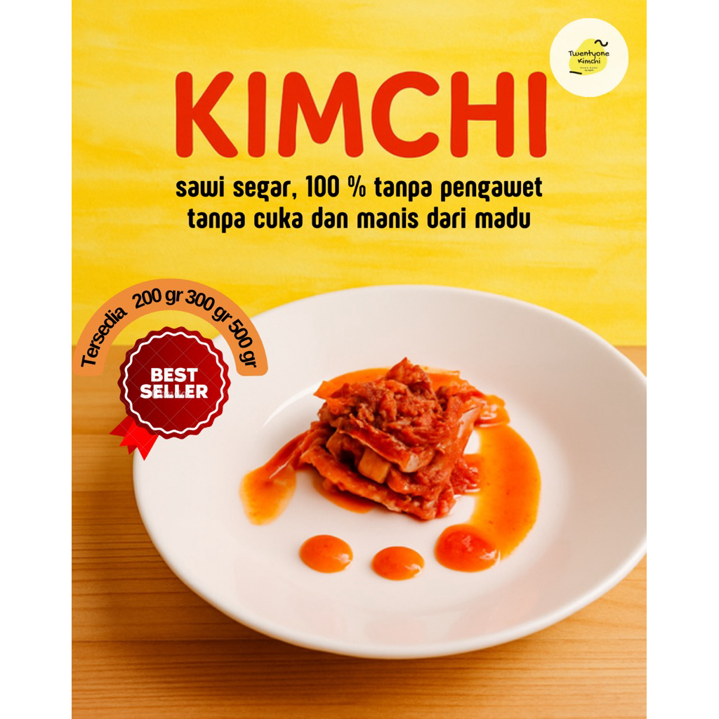 

Kimchi Sawi Korea Sehat Fresh 100% tanpa cuka dan tanpa pengawet tersedia 200 gr | 300 gr | dan 500 gr home made manis dari madu