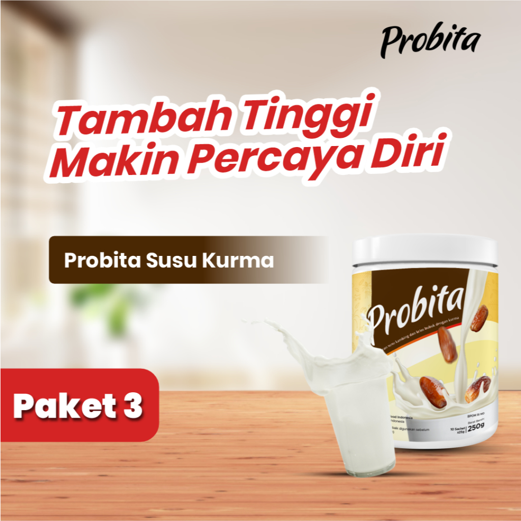 

PROBITA - Susu Kurma Peninggi Badan untuk Pertumbuhan Anak & Kesehatan Tulang - BPOM & Halal