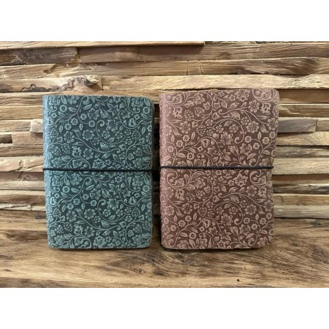 

LEATHER JOURNAL S THICK FLORAL EMBOSS/BUKU KULIT/NOTEBOOK KULIT/AGENDA KULIT/DIARY KULIT/BUKU CATATAN