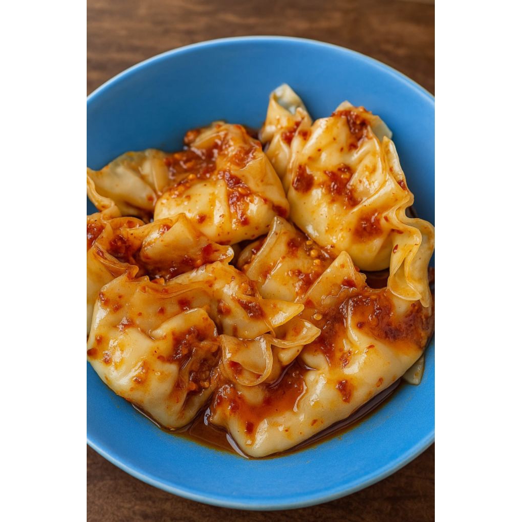 

pangsit ayam spesial Chili oil