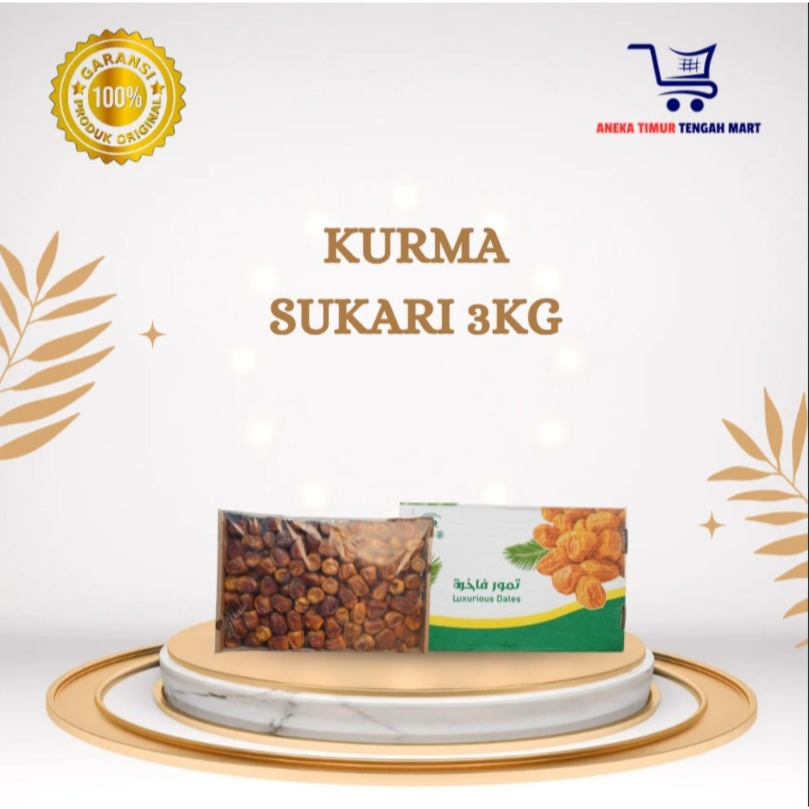 

(PREMIUM) Kurma Sukari Fresh VVIP GRADE A Original Asli Dengan Rasa Sangat Enak Lembut Manis Legit 3 Kg Madinah Basah Oleh Oleh Haji Dan Umroh