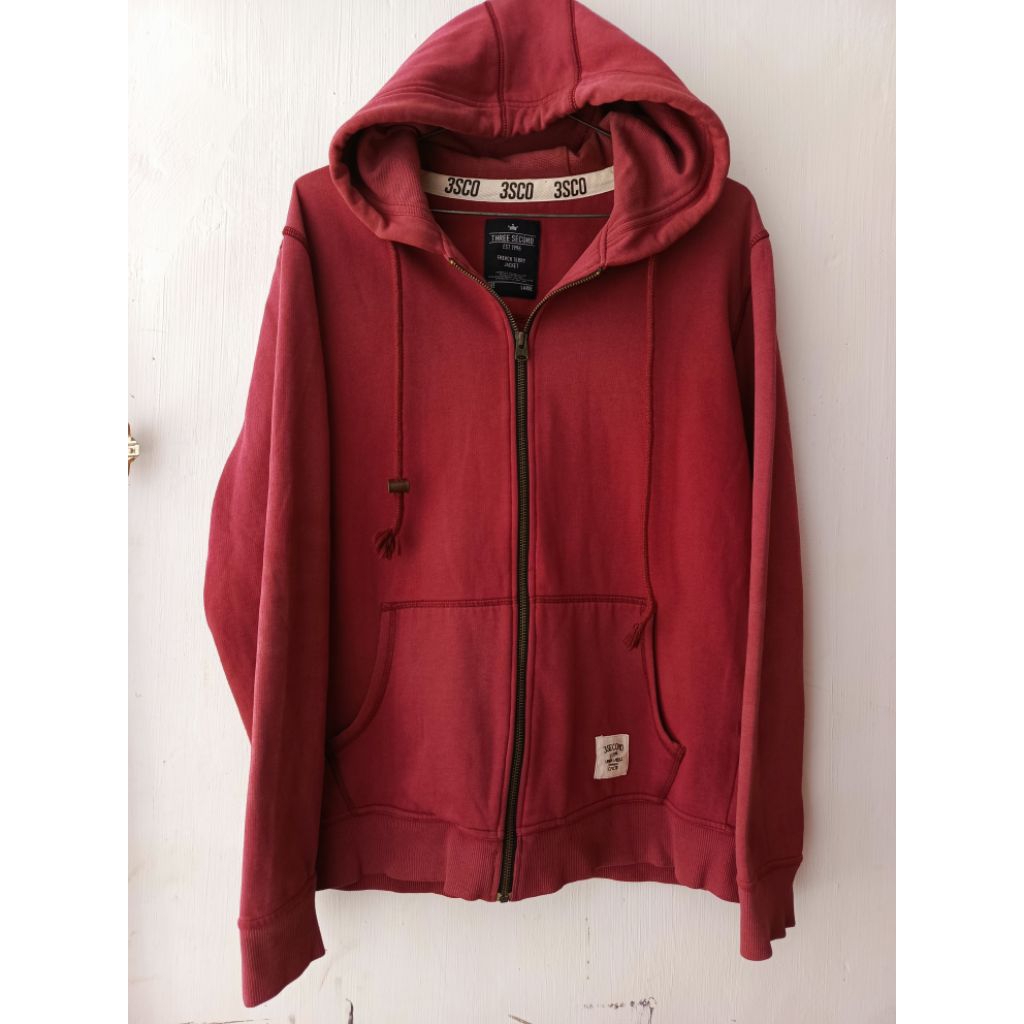 THREE SECOND Hoodie Zipper Size L