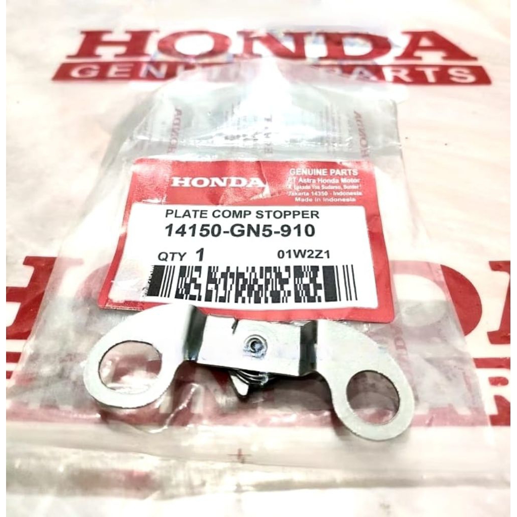 STOPPER KUPU KUPU PLAT TAHANAN NOKEN AS 14150-GN5-910 ASLI HONDA GRAND LEGENDA SUPRA X 100 LAMA SUPR