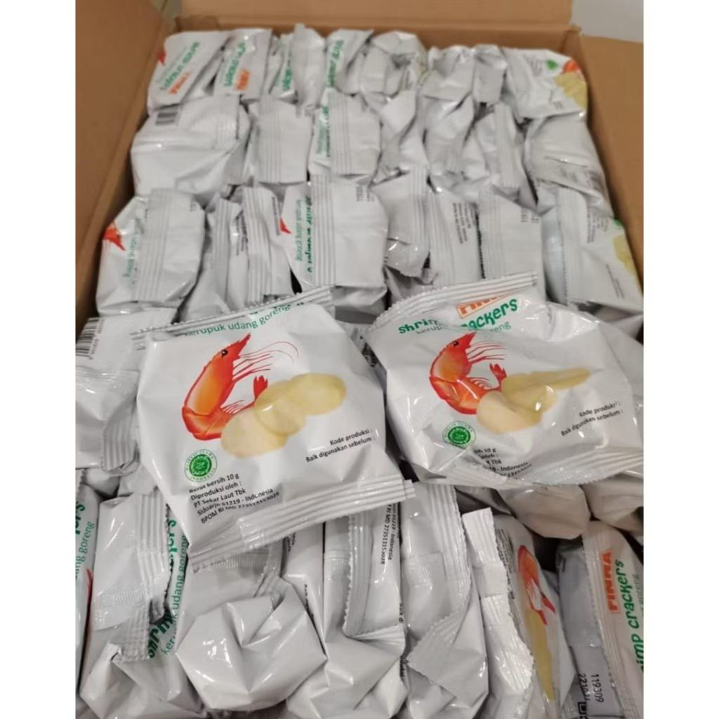 

Krupuk Finna 10gr Shrimp Crackers Finna Krupuk Udang Finna