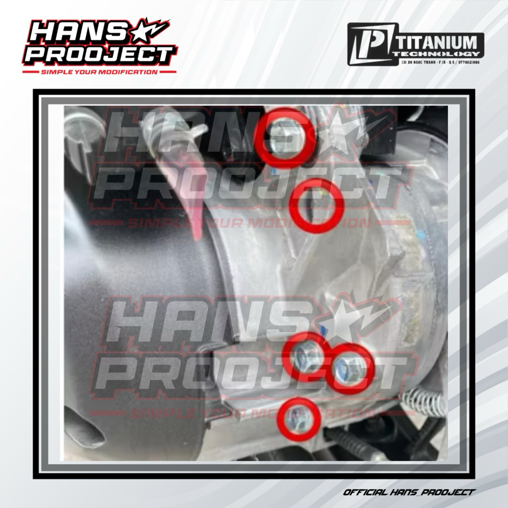 Baut TITANIUM Gardan Dan Shock Belakang Vario 160 PCX 160 (5 Baut)