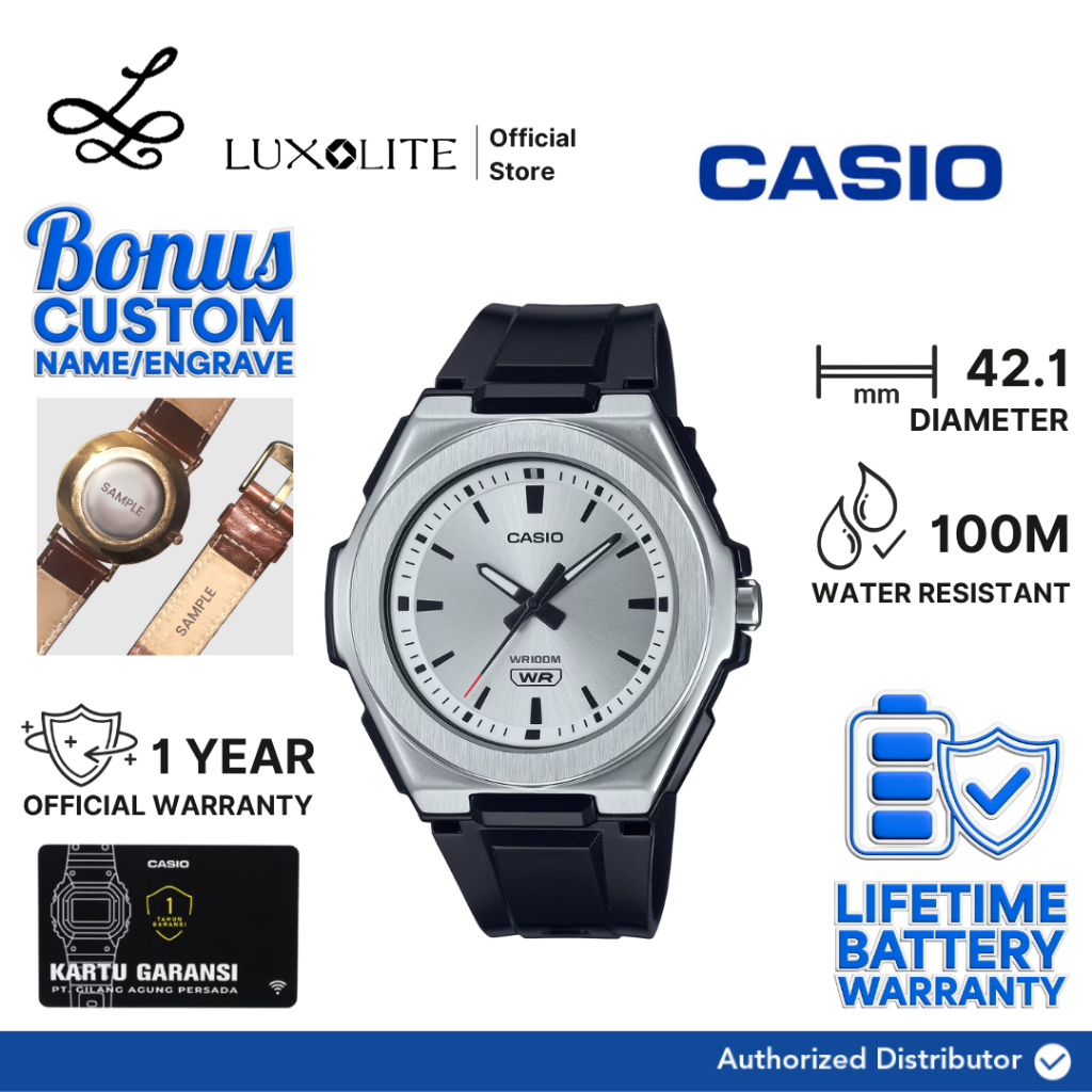 [Luxolite] CASIO Jam Tangan Wanita Analog LWA-300H-7E2VDF/LWA-300H-7E2 Black Resin Strap