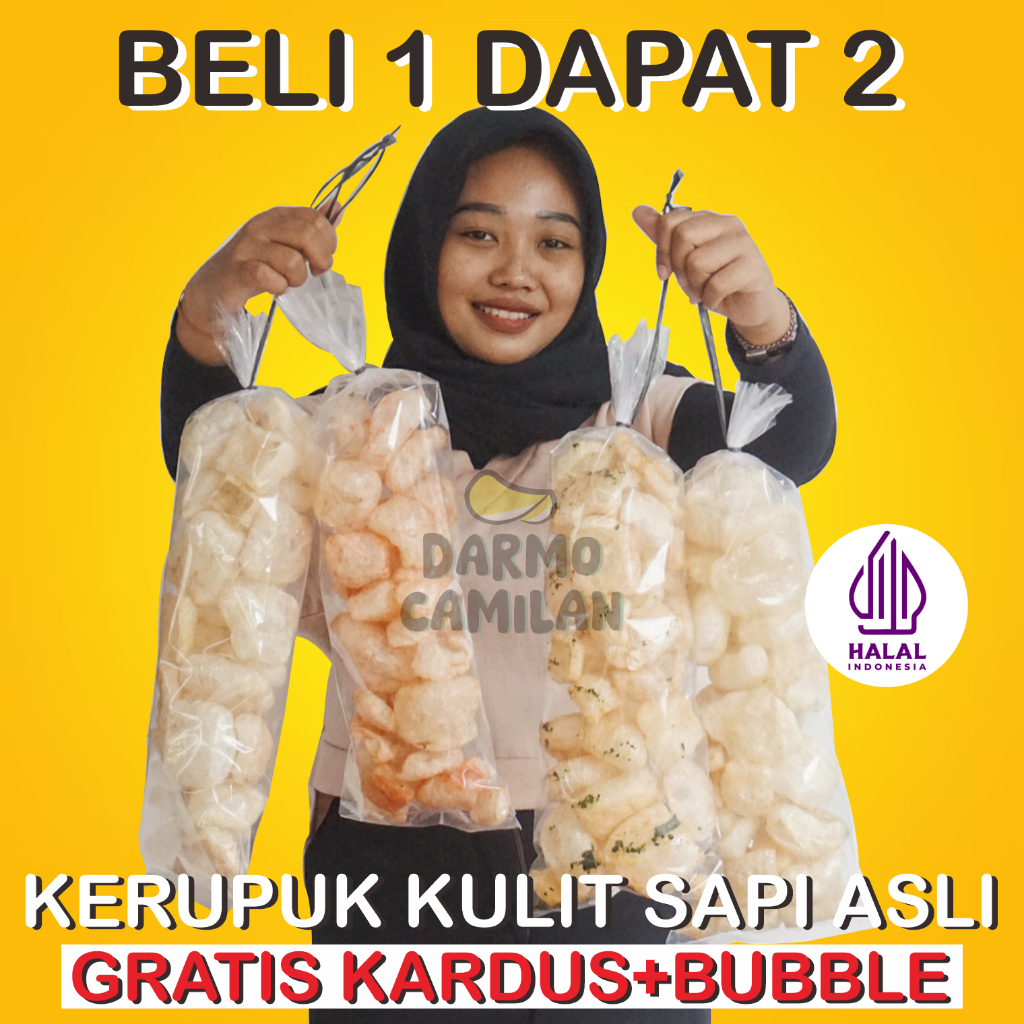 

Rambak Kulit Sapi BELI 1 DAPAT 2 Halal Asli Kerupuk Kulit Jangek Dorokdok