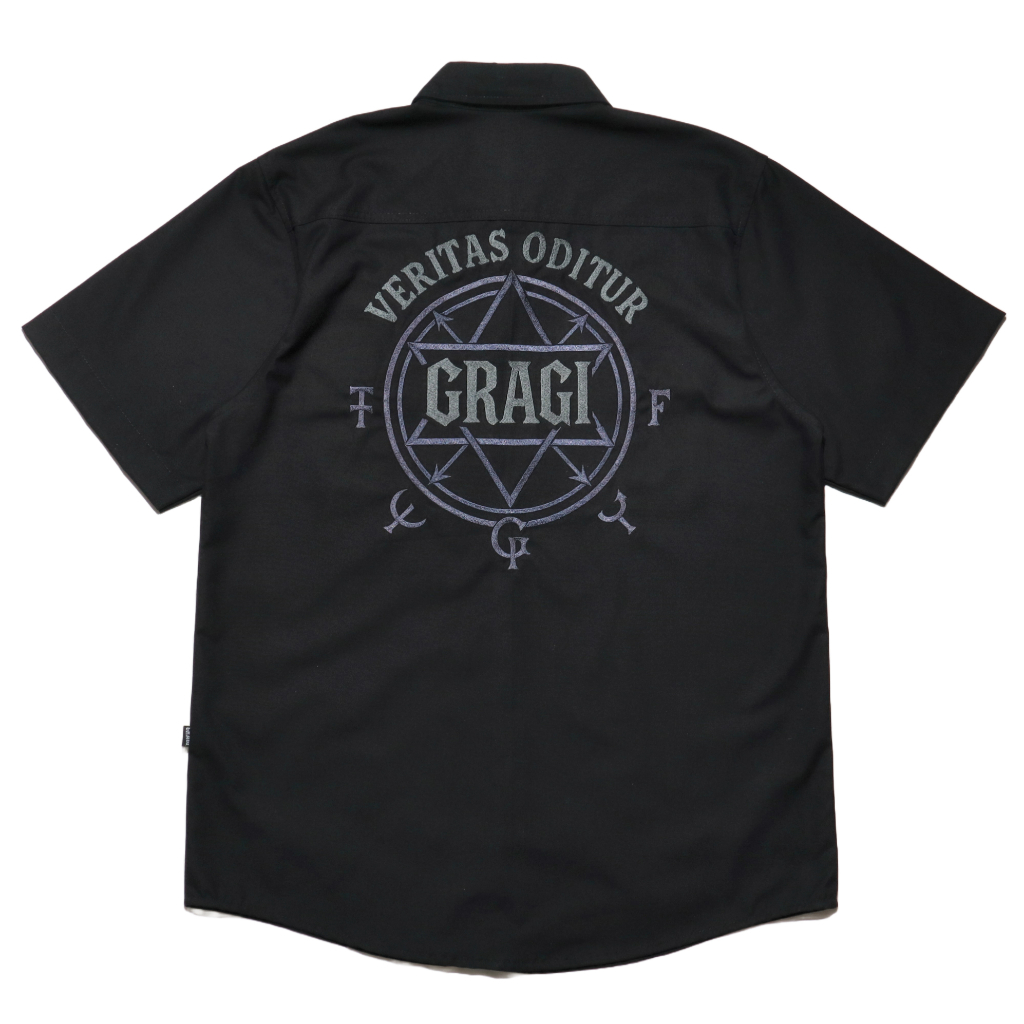 Gragi Choice Workshirt hitam Kemeja hitam Pria