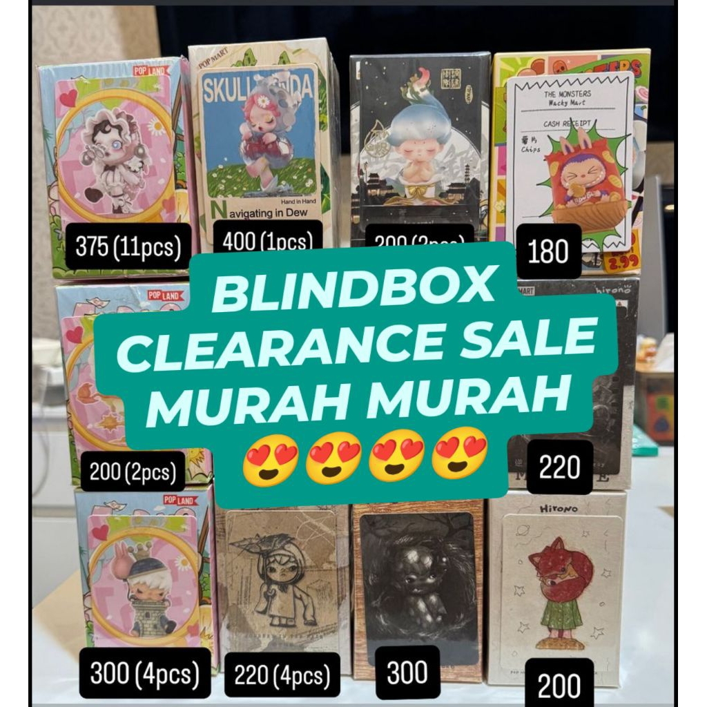 (CLEARANCE SALE) CONFIRMED BLIND BOX LENGKAP READY STOCK SEALED FOIL DIMOO HIRONO SKULL PANDA HACIPU