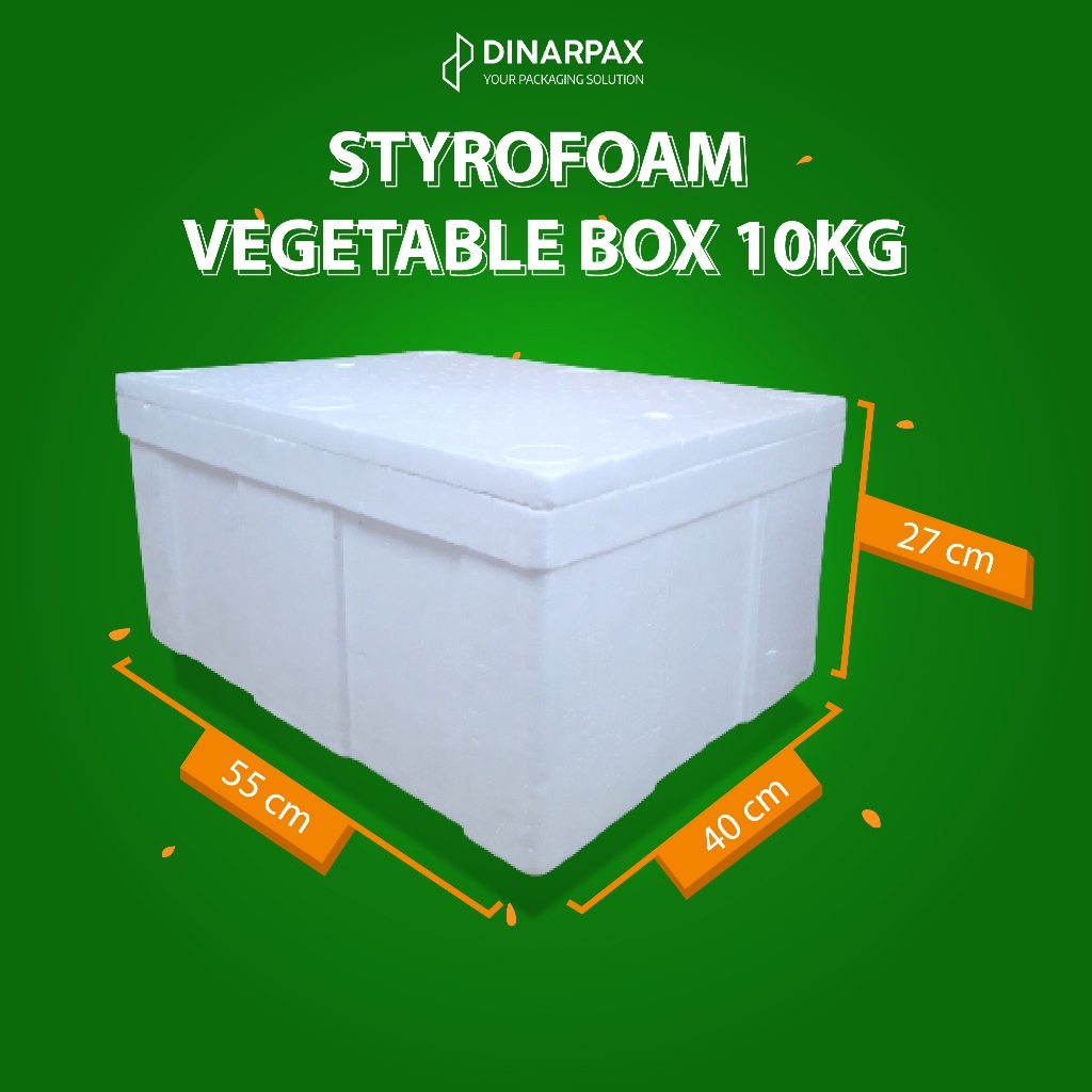 Khusus Muat Blue Bird /Styrofoam Vegetable Box 10 Kg / DinarBox / Box buah / Box Sayur / 10kg / Ster