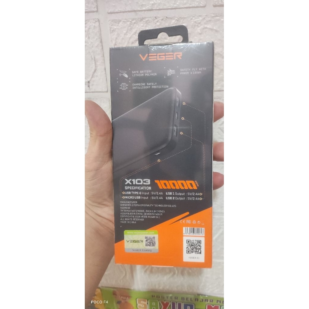 power Bank veger 10000 mah