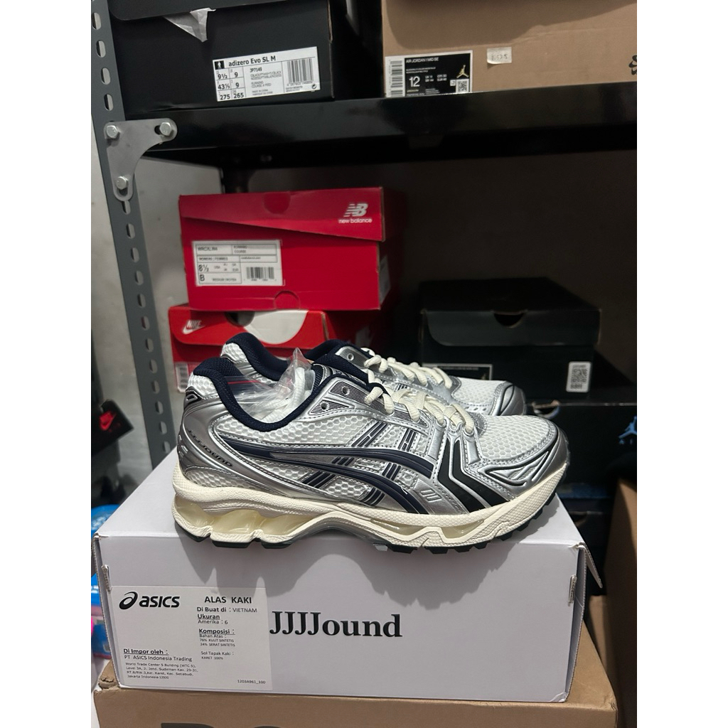 Asics gel kayano 14 jjjjound white midnight (100% authentic)