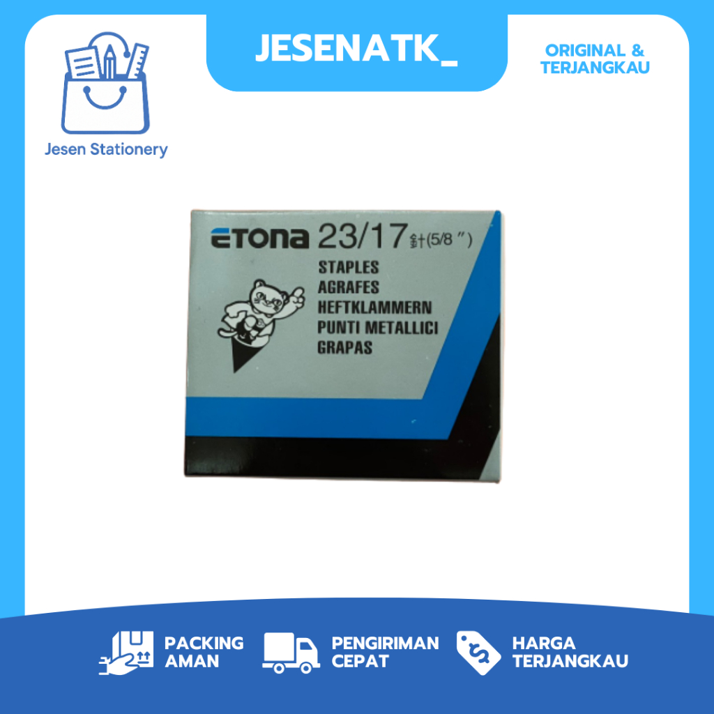 

Isi Staples Etona No. 23/17: Kuat Maksimal, Tajam Tembus Super Tebal Anti Macet!