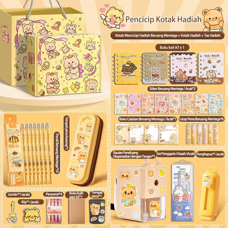

Alat Tulis Beruang Mentega Kotak Set Kotak Hadiah Alat Tulis Siswa Memulai Paket Hadiah Sekolah Perlengkapan Sekolah