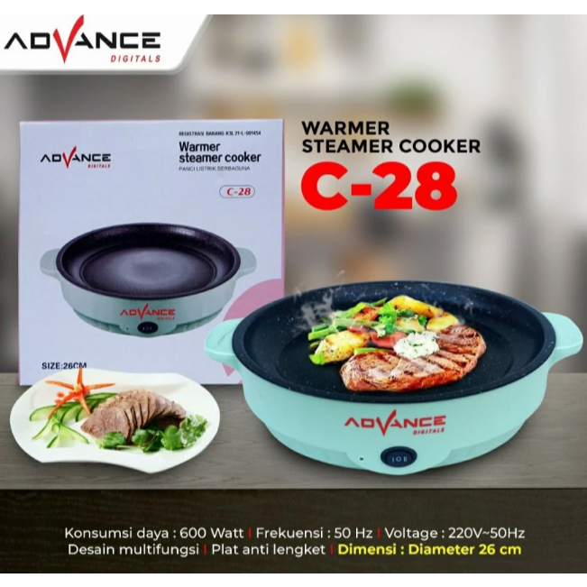 ADVANCE WARMER STEAMER COOKER/ PANCI LISTRIK SERBAGUNA C 28