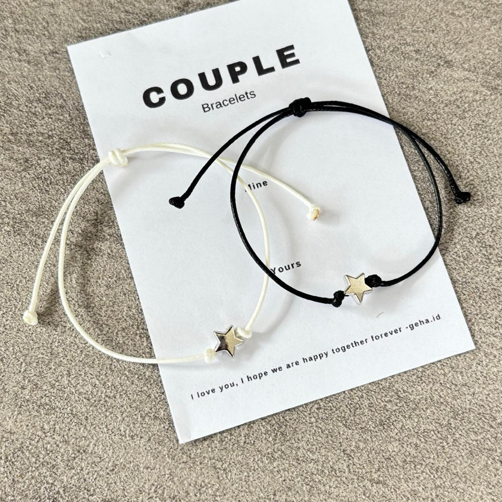 Gelang couple bintang silver / Gelang couple bintang / Gelang couple unisex / Gelang couple terbaru 