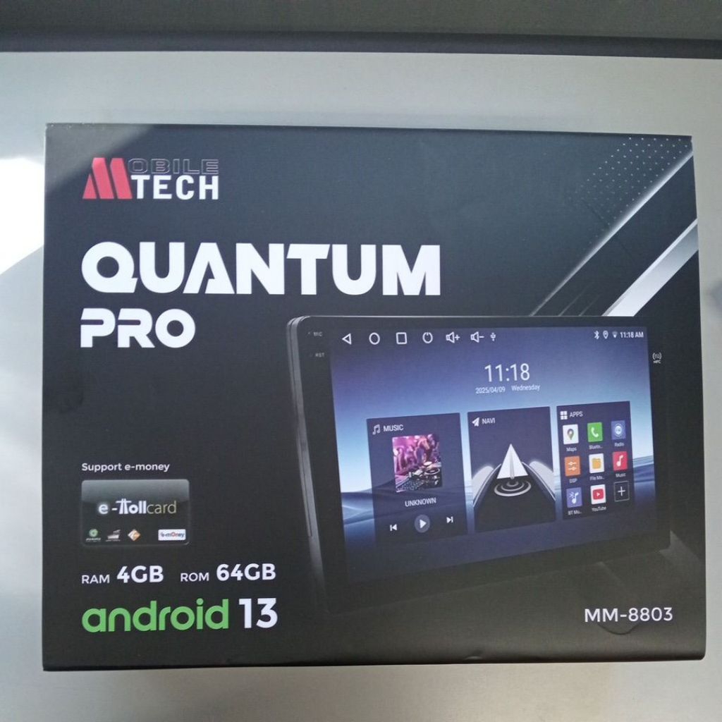 HEAD UNIT ANDROID MTECH MM-8803 QUANTUM 9 INCH / HEAD UNIT MTECH QUANTUM PRO NFC  RAM 4/64 GB / MTEC