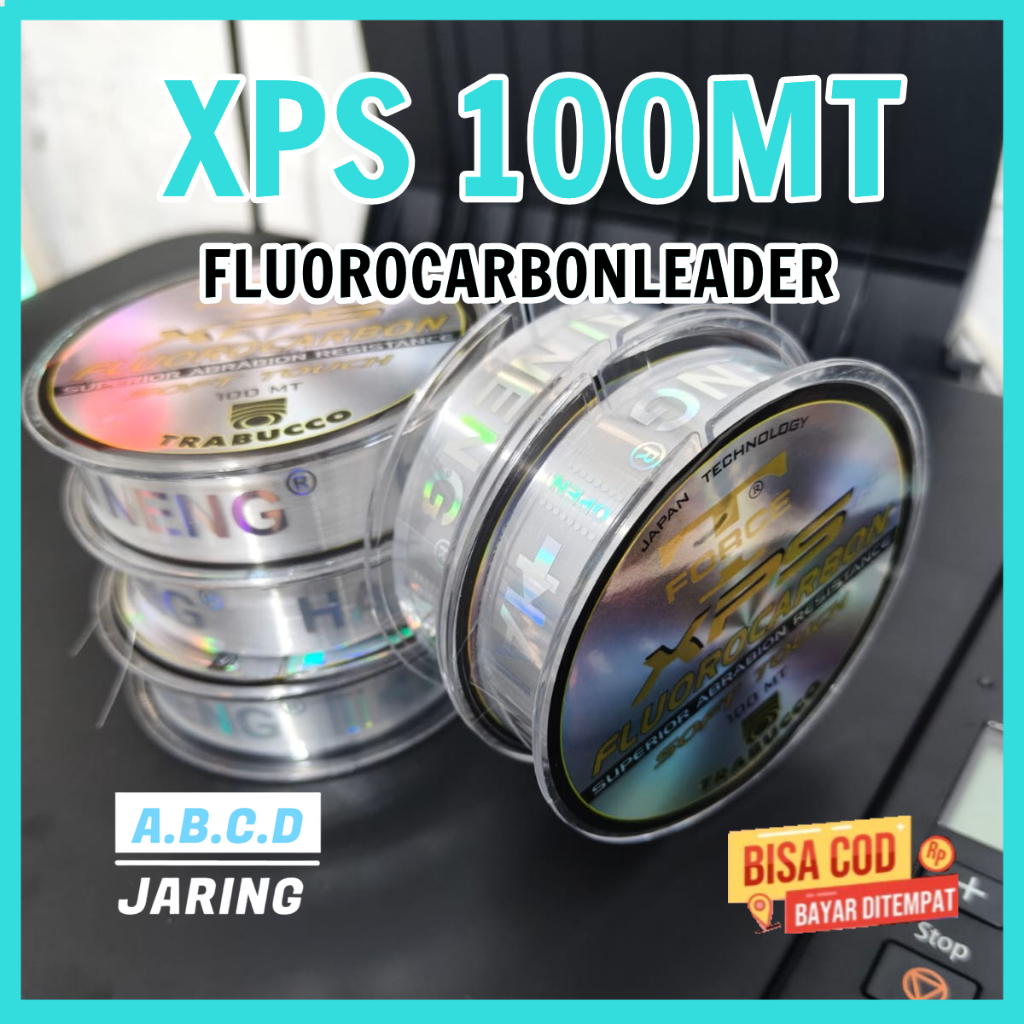 Senar Pancing XPS Fluorocarbon 100M Kuat Tersedia Berbagai Ukuran 0.16MM-0.60MM