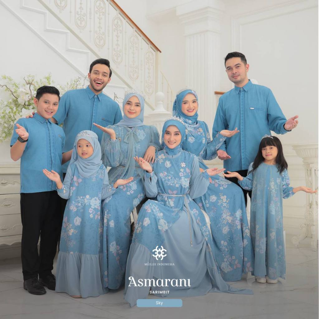 MEILEE - Asmarani Sarimbit Series Sky Seragaman Keluarga