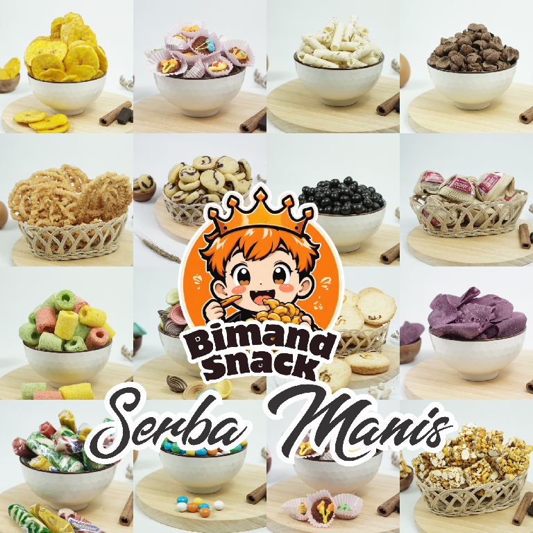 

Aneka Snack Manis Serba 250gr 500gr Bebas Pilih Camilan Kiloan Cemilan Murah Jajan murah Bimand.Snack