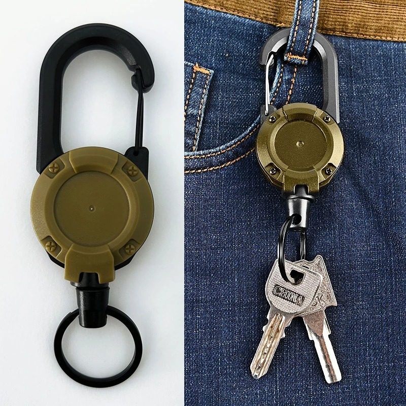 Karabiner FXM Gantungan Kunci Wire Puller Keychain ID Holder / Carabiner Aksesoris GANTUNGAN KUNCI I