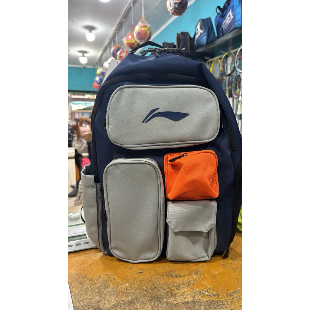 Tas Badminton Bulutangkis Lining ABSU387 - Ransel Backpack LINING ORIGINAL
