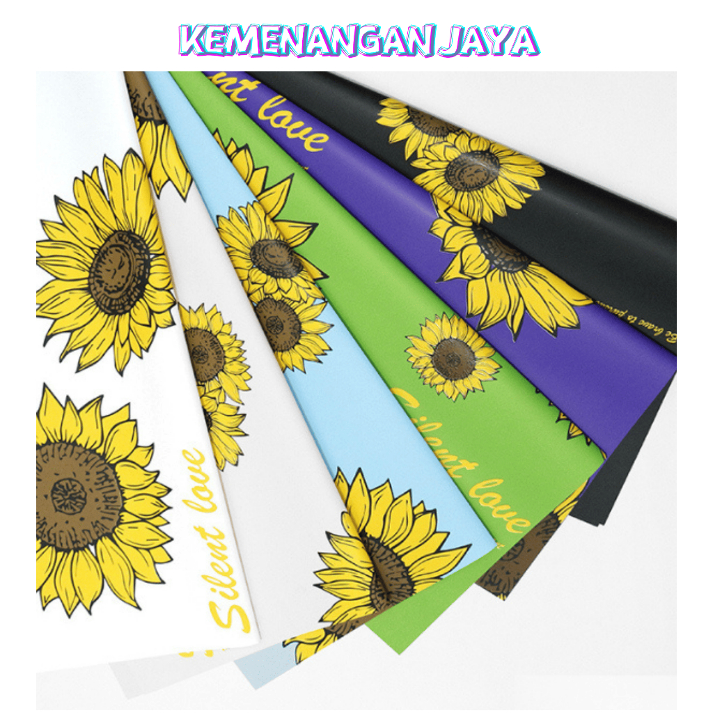 

Kertas Buket Bunga Solid Motif Bunga Matahari Daisy Flower Wrapping Paper Cellophane Waterproof KB064