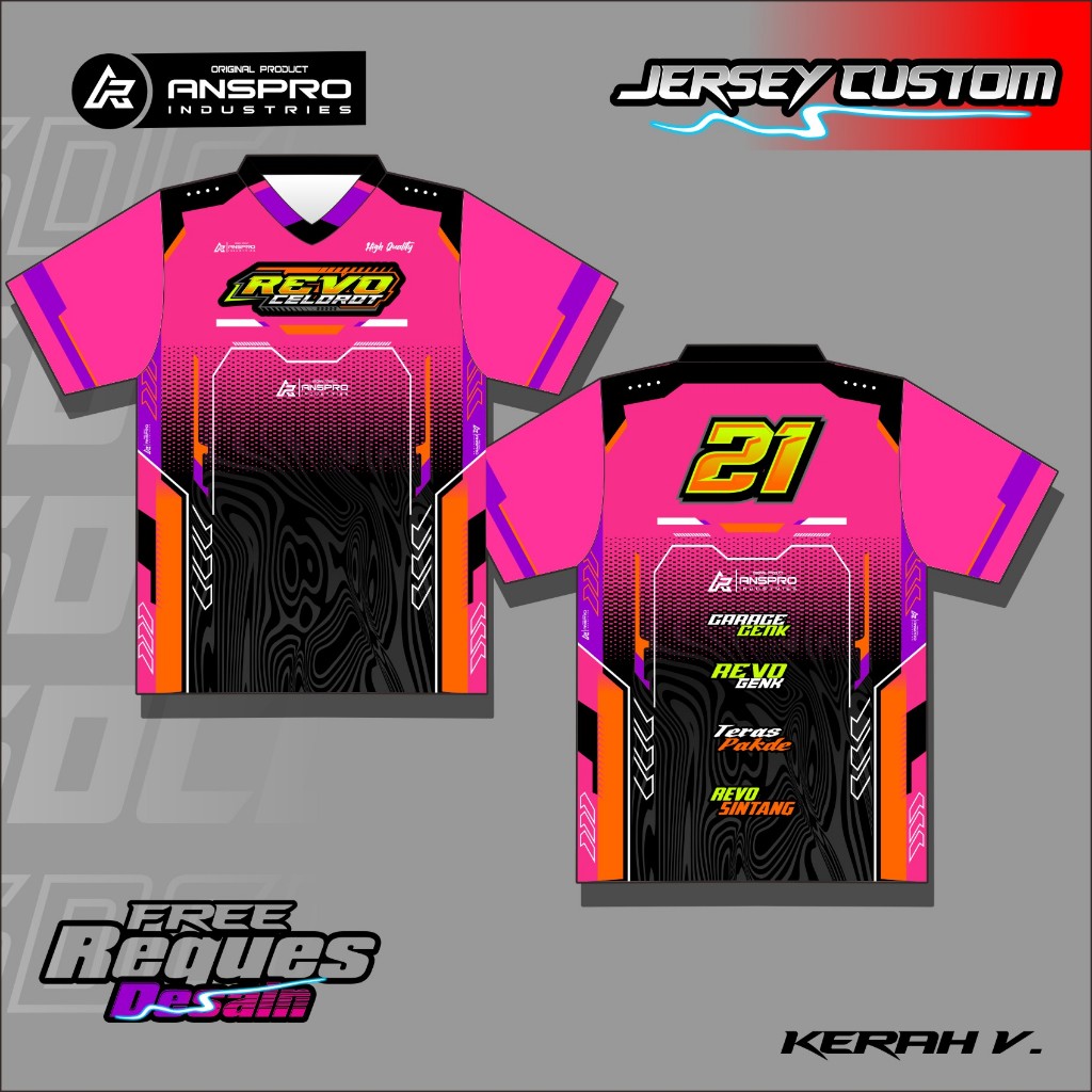 Jersey racing balap jersey kerah V jersey custom balap racing jersey free request