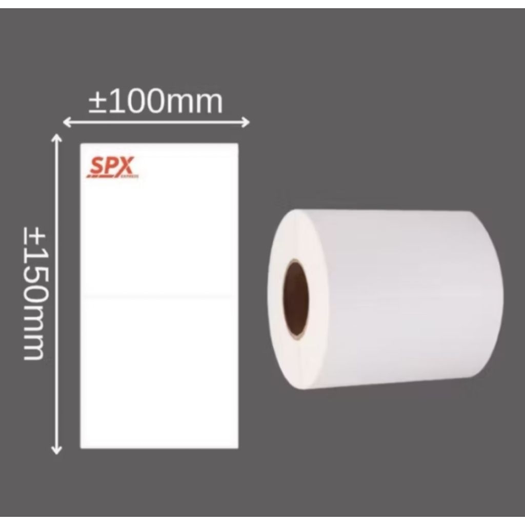 

Label thermal 100x150 mm logo SPX sticker barcode