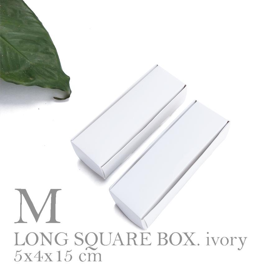 

Long Paperbox Square Medium Size Paperbox Ivory White Ukuran 5x4x15cm Isi 10 PCS