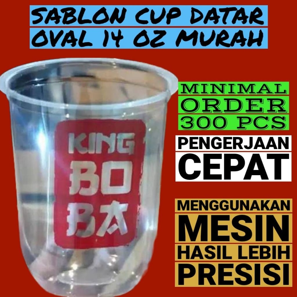 SABLON GELAS CUP 14 OZ OVAL