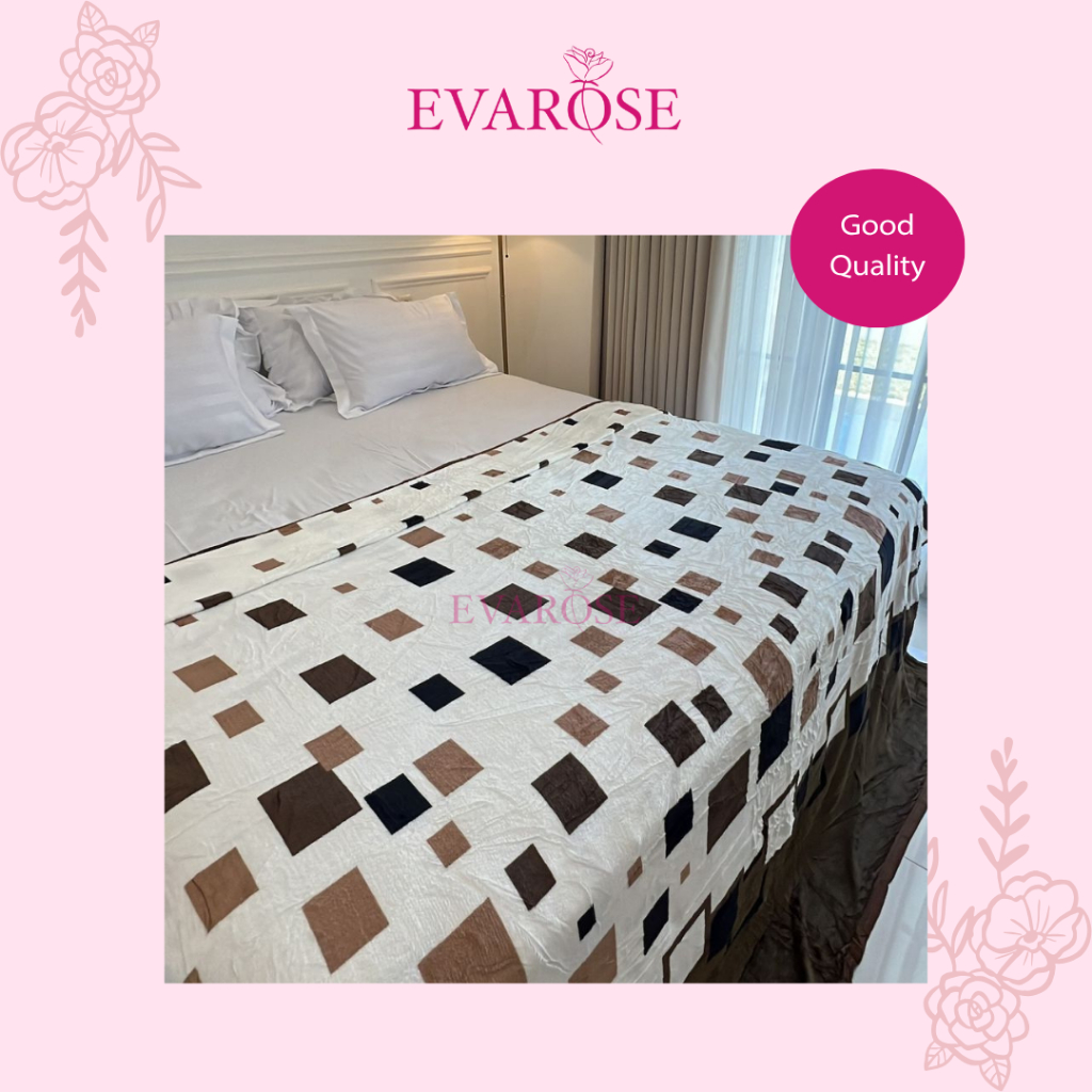 EVAROSE - SELIMUT BULU HALUS MOTIF PREMIUM
